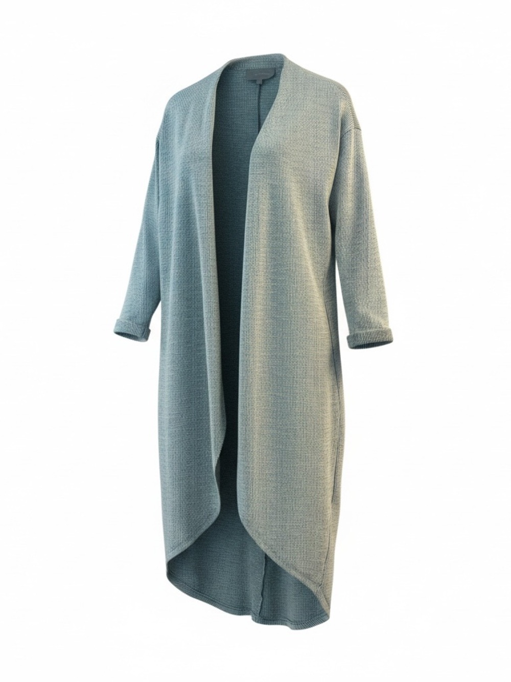 Sunday in Brooklyn Anthro Slouchy Ribbed Cocoon Duster Cardigan Blue Gray